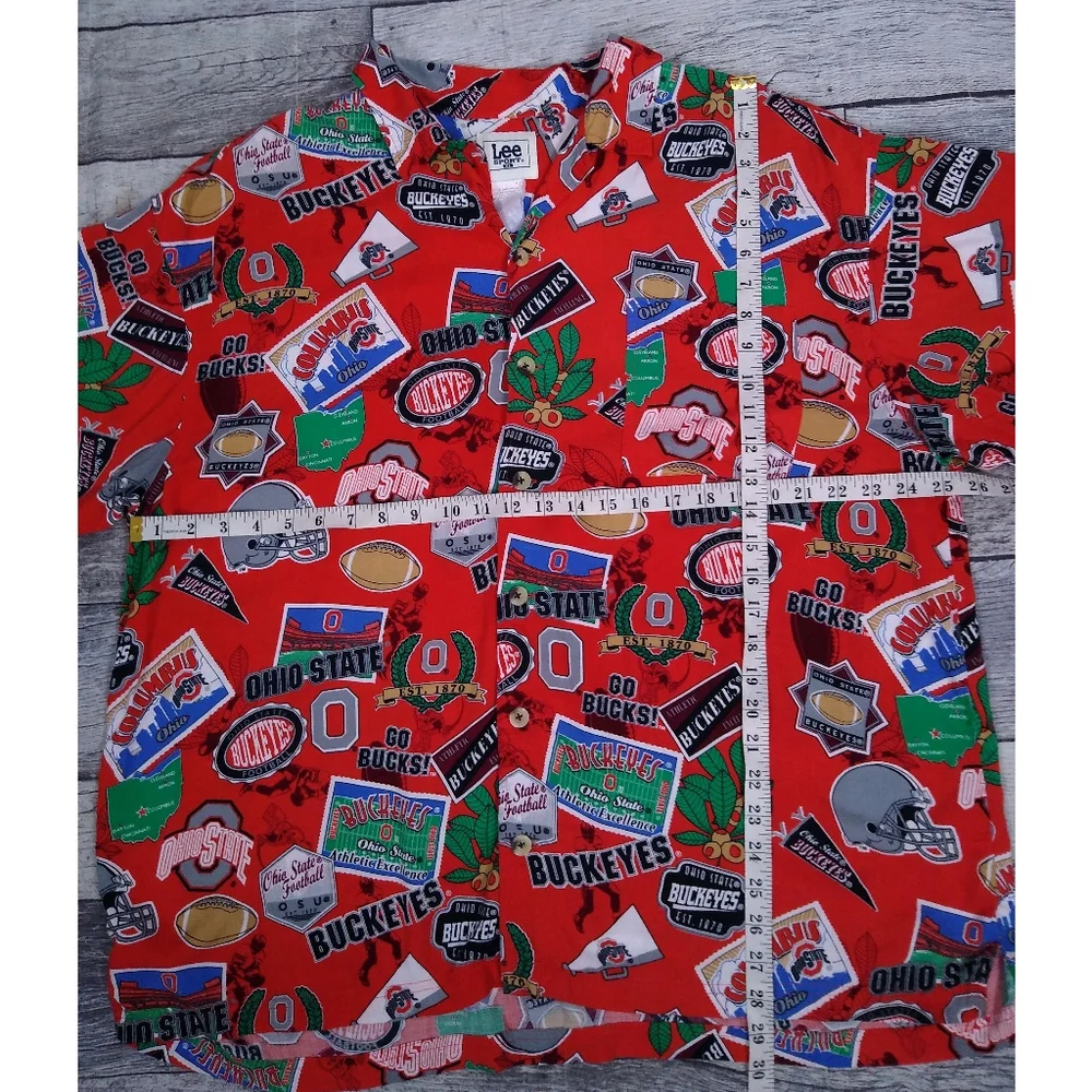 Vintage 90's Lee Sport Ohio State All Over Logo Print XL - Picture 6 of 6